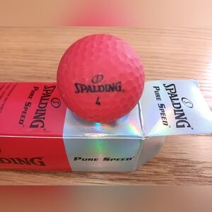 Spalding Pure Speed Red Golf Ball 3 New